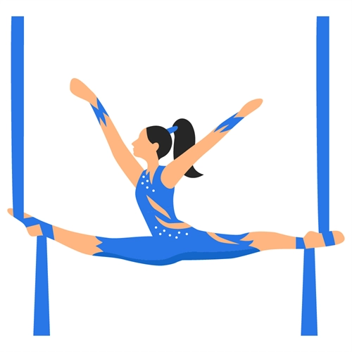 Carnival Circus Theme Gymnast Transparent Sticker